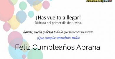 Feliz Cumpleaños Abrana