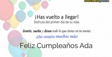 Feliz Cumpleaños Ada