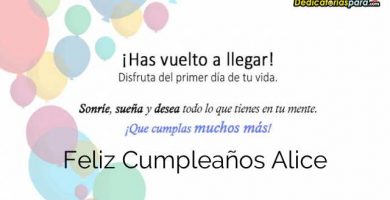 Feliz Cumpleaños Alice