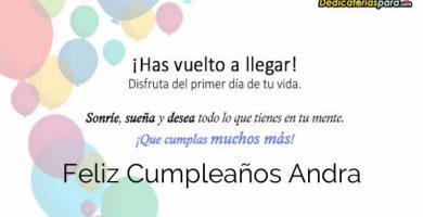 Feliz Cumpleaños Andra