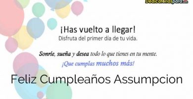 Feliz Cumpleaños Assumpcion