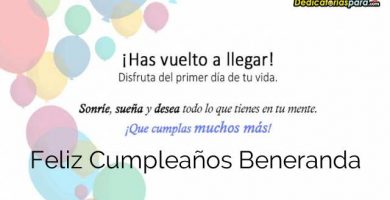 Feliz Cumpleaños Beneranda