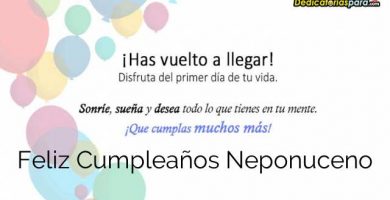 Feliz Cumpleaños Neponuceno